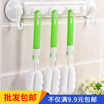 Double - head wash cup brush to remove cup brush kitchen home sponge brush bottle brush glass long handle