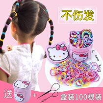 Children tie hair rubber band does not hurt hair rope headgear girl hair accessories leather band Princess baby small hair ring hairclip