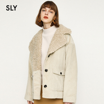 SLY winter new retro loose lapel plush jacket jacket jacket female 038DAH30-1120