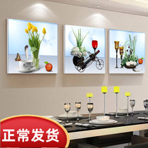 Mona Lisa print cross stitch new style thread embroidery restaurant small dining room triptych simple modern 2019 full embroidery