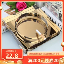 Crystal ashtray European-style creative large living room tea table swing piece nightfield hotel office gift custom smoke cylinder