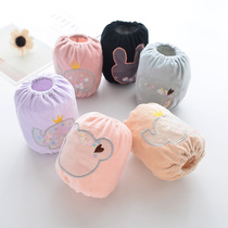 Autumn and Winter Childrens cuffs cute sequins cat baby short sleeves girls anti-fouling flannel sleeves baby sleeves