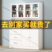 Dining side cabinet Modern simple light luxury tea cabinet Wine cabinet One-piece wall high cabinet shelf Household Nordic locker