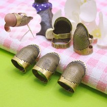 Cool breeze Cross stitch Tool Sewing Copper thimble finger sleeve Thimble holder Adjustable Thimble Hoop Hand tool Vintage