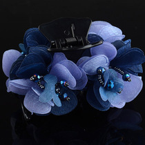 Flowers hairclip hair hair head hairclip sub-fabric gripper Japan and South Korea medium South Korea three-dimensional headdress fa zhua sub-
