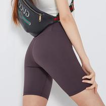 Yoga leggings High waist thin riding five-point pants womens shorts stretch quick-drying sports polyester fitness pants