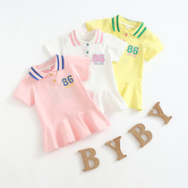 Baby girl Summer Dress 1-3 years old 2 foreign girl skirt cotton 2021 New Baby Baby Korean tide