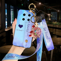 Watercolor applies Huawei mate40pro mobile phone shell anti-fall net red female section Tide 40e Liquid Silicone mate30 Personality Creative Ins Wind All-bag Lens New 30epro Tide Cards