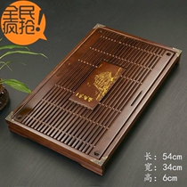 Wooden tea tray tea table drainage tray solid wood kung fu small coffee table drawer style household simple Huishi tea set