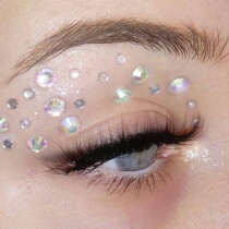 Wasteland plan new eye makeup sequins face decoration makeup Corner eye patch rhinestone photo face decoration