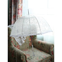  White Lace Umbrella Lace Big Umbrella Woman Cute Umbrella Summer Love Little Fresh White Lace Black 