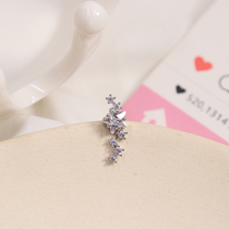 2020 New Tide personality ear row stud earrings with drill star ear bone nail side ear bone