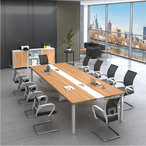 Small Creative Office Furniture Conference Table Minimalist Modern Plate Type Training Table Strip Table Rectangular Desk Chair
