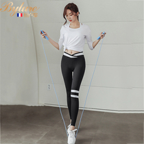 Yoga clothing sports suit female professional high-end temperament thin fashion quick-dry breathable gym running three-piece set