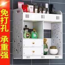 Shelf put toothbrush toothpaste toilet corner toilet storage cabinet bathroom shelf European Wall Wall strong