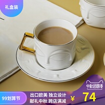 Palace style Italian stereo face Espresso cup cup saucer luxury Espresso Turkish coffee cup gift box