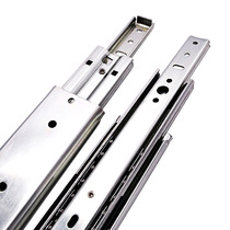 53 wide industrial slide rail heavy-duty slide rail 3 steel ball cushion damping three sections heavy slide rail hide slide rail guide rails