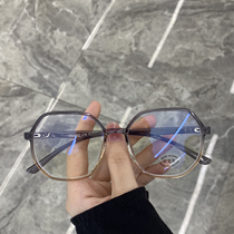 2020 new wave Han version ultra light anti-blue light flat mirror female TR round face mesh red ins vegan glasses frame male