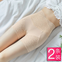  Summer thin lace safety pants womens anti-light high waist seamless plus size bottoming shorts safety pants two-in-one
