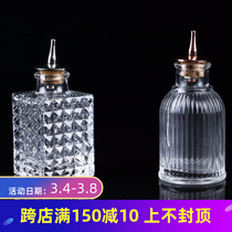 Import Day style with cover Bitter Essence Bottle Bitter Ai Bottle Glass Tune Wine Bottle Pure Hand Engraving Bottle Bitter Bottle