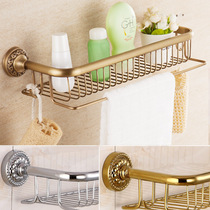 Antique shelf copper European-style bathroom pendant toilet retro single layer wall-mounted bathroom gold black 50