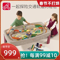 U.S. Imports step2 Children's Game Table Boys Female Painting Table Racing Table Transit Rail Toy Table Baby