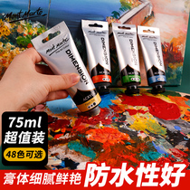  Montmartre acrylic pigment single 75ml Painting high-gloss high-shaping high-brightness acrylic hand-painted clothes graffiti shoes painted t-shirt painting material