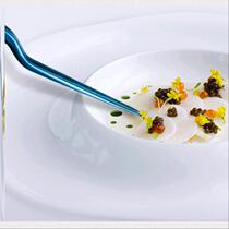 Molecular cuisine stainless steel tweezers hotel clip kitchen set plate cooking plate tool model Chinese and Western