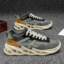 Men Shoes 2022 New Summer Sports Net Face Breathable Hollowed-out Mesh Slim Nets Shoes Single Net Deodorant Old Daddy Tide Shoes