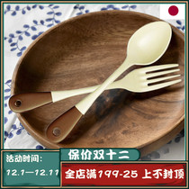 Japanese high Mulberry metal handmade color selection enamel enamel tableware dinner fork spoon coffee ice cream salad