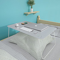 CROSSLINE Aluminum Alloy Bed Upper Table College Student Dorms Up And Down Folding Portable Computer Containing Bracket Home Office Writing Learning Small Table Outdoor Camping Wild Cooking Metal Dining Table