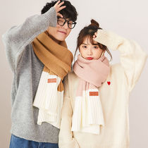 Korean couple scarf winter cashmere wool knitted scarf female Joker thick autumn and winter bib male and female students