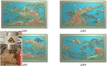 Landscape screen hanging screen sofa backrest figure antique furniture jdp finely carved stone carve grey figure sandalwood