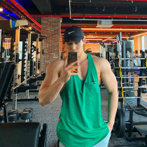 MSCT sports Tide brand fitness vest mens summer loose waistband sling sleeveless T-shirt running training suit