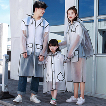 Living Transparent Raincoat Full Body Anti-Rainstorm Male And Female Adults Outdoor travel Single hiking Long Raincoat Thin summer