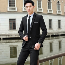 Mens suit suit Korean slim suit business dress professional Casual groom groom best man dress mens coat