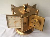 Germany imported Swiss LMHOF 8 days pure copper mechanical small table clock Swiss four-sided clock Weather station clock