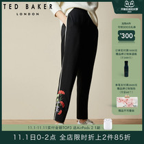 TED BAKER ladies fashion casual embroidery Sports straight pants casual pants