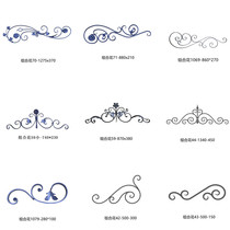 Wrought iron accessories door top Flower forged iron gate guardrail flower stairway flower railings flower bent flower custom made iron art