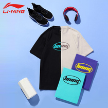 Li Ning short sleeve mens t-shirt summer new female round collar casual couple red blouses 100 lap pure cotton half sleeves