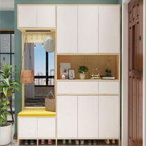 Home shoe cabinet Home door entrance cabinet Simple modern foyer cabinet door coat cabinet shoe stool combination customization