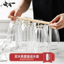 INS Net red explosion-proof glass set European home temperature resistant cup juice cup tea cup transparent 6 sets