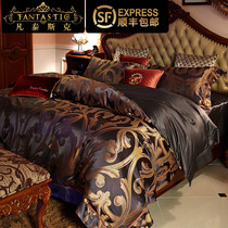 European Villa silk bedding four-piece set 30 m heavy mulberry silk silk quilt cover luxury premium bedding