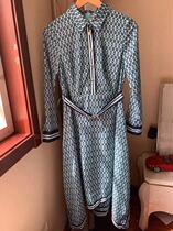  Spot S 19 autumn chain printing irregular long-sleeved temperament dress SFOW93807Q OW93807Q