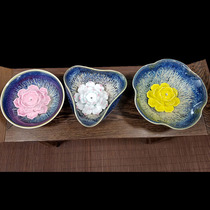Incense pan incense holder incense plug line incense burner for household heavenly eye glaze lotus incense line incense burner meet Man