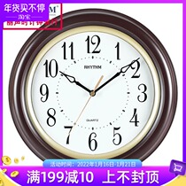 Lisheng wall clock European style retro pastoral modern simple light luxury wall clock living room fashion decoration silent quartz clock