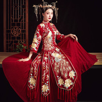 Xiuhe clothing bride red 2021 new wedding Xiuhe Chinese wedding dress toast clothing