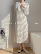 Fairy Liondress Dress With Dress New Lace Dress New Lace External Wear Temperament Retro Long Dresses 2022 New Early Spring Autumn