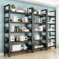 Home Living Room Iron Art Shelves Simple Bookcase Shelves Shelves Landing Briefs Steel Wood Shelving Multiple Layers Storage Racks