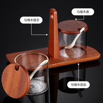 Mu Yaxuan condiment box seasoning box set household salt tank glass kitchen seasoning tank combination seasoning bottle